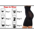 4-in-1 Shaper - Quick Slim Shape Wear Tummy, Back, Thighs, Hips - Black/Effective Seamless Tummy Tucker